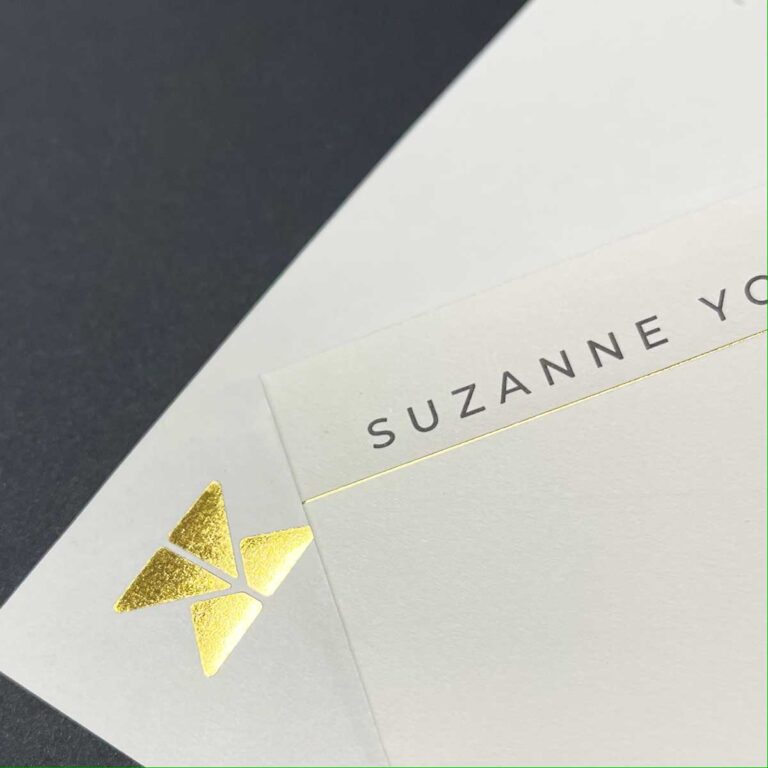 Gold Foil Stamp with Black Offset Printing